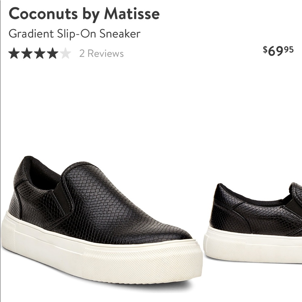 Coconuts by Matisse gradient black snake sneaker